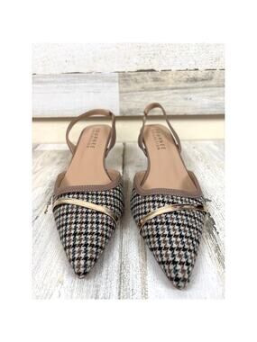Journee Collection 11 Nellia Kitten Heel Pumps Herringbone Chic NEW